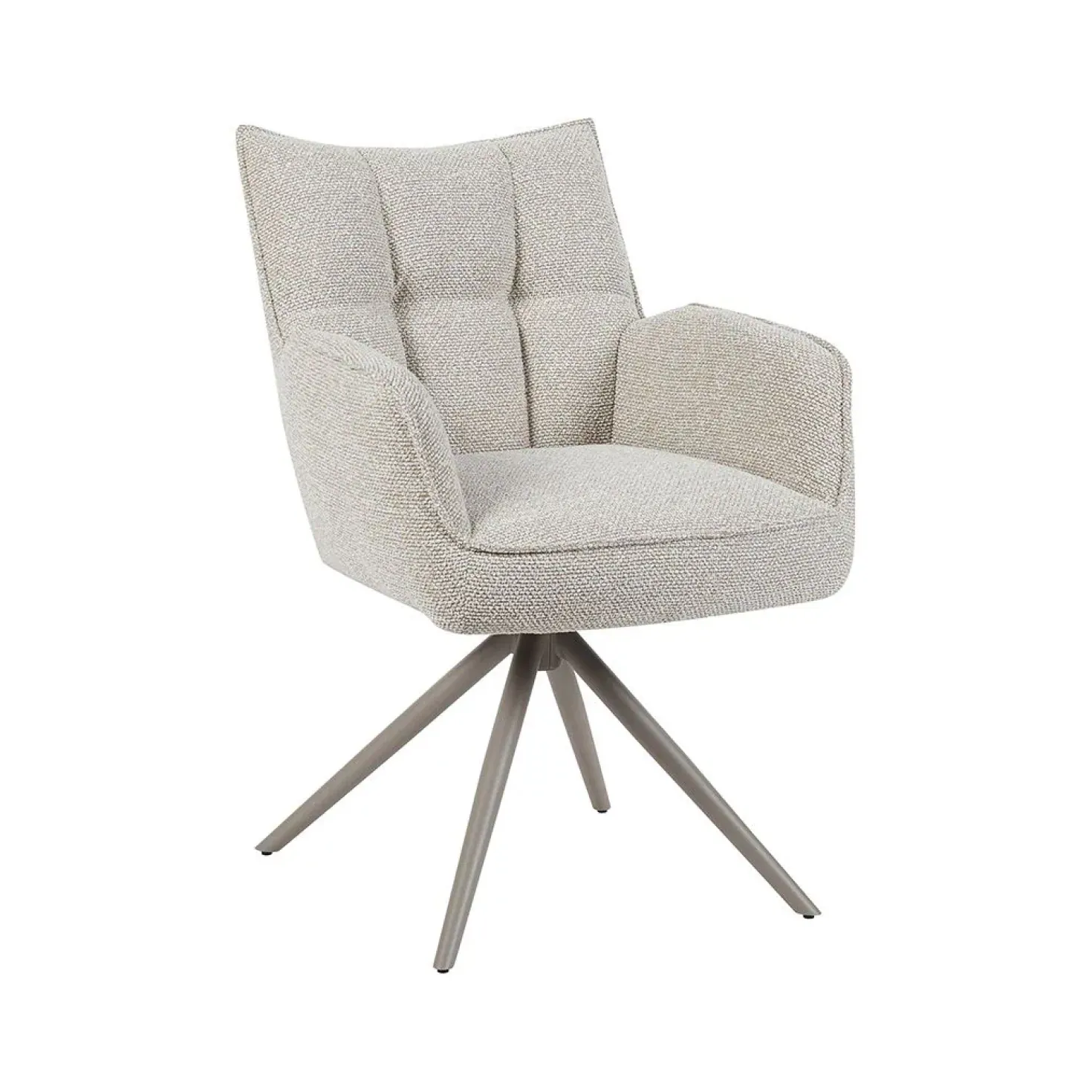 Eetkamerstoel Amalfi Naturel Boucle met Taupe poot