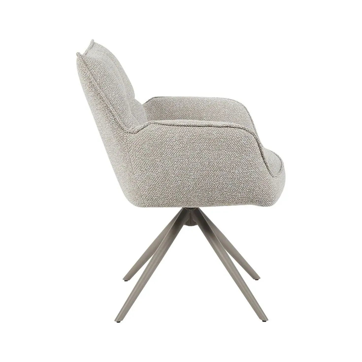 Eetkamerstoel Amalfi Naturel Boucle met Taupe poot