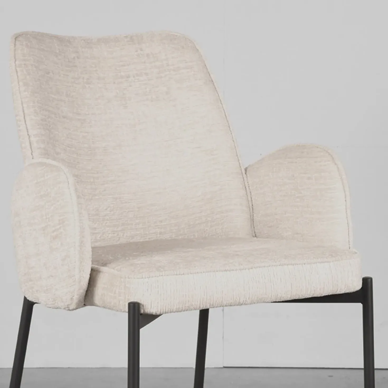 Eetkamerstoel Joni Crème Fluweel (showroommodel)