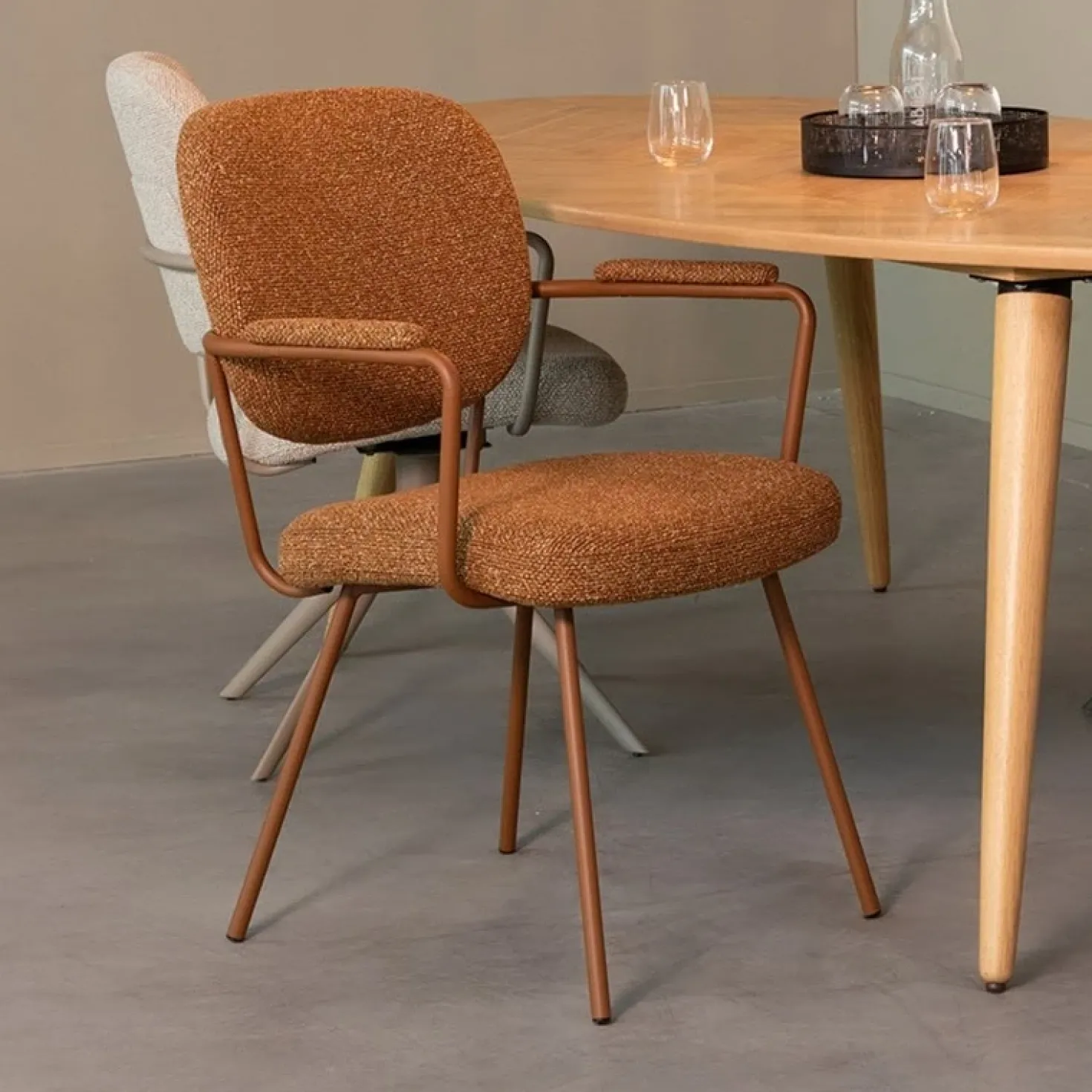 Eetkamerstoel Lausanne Coral Boucle