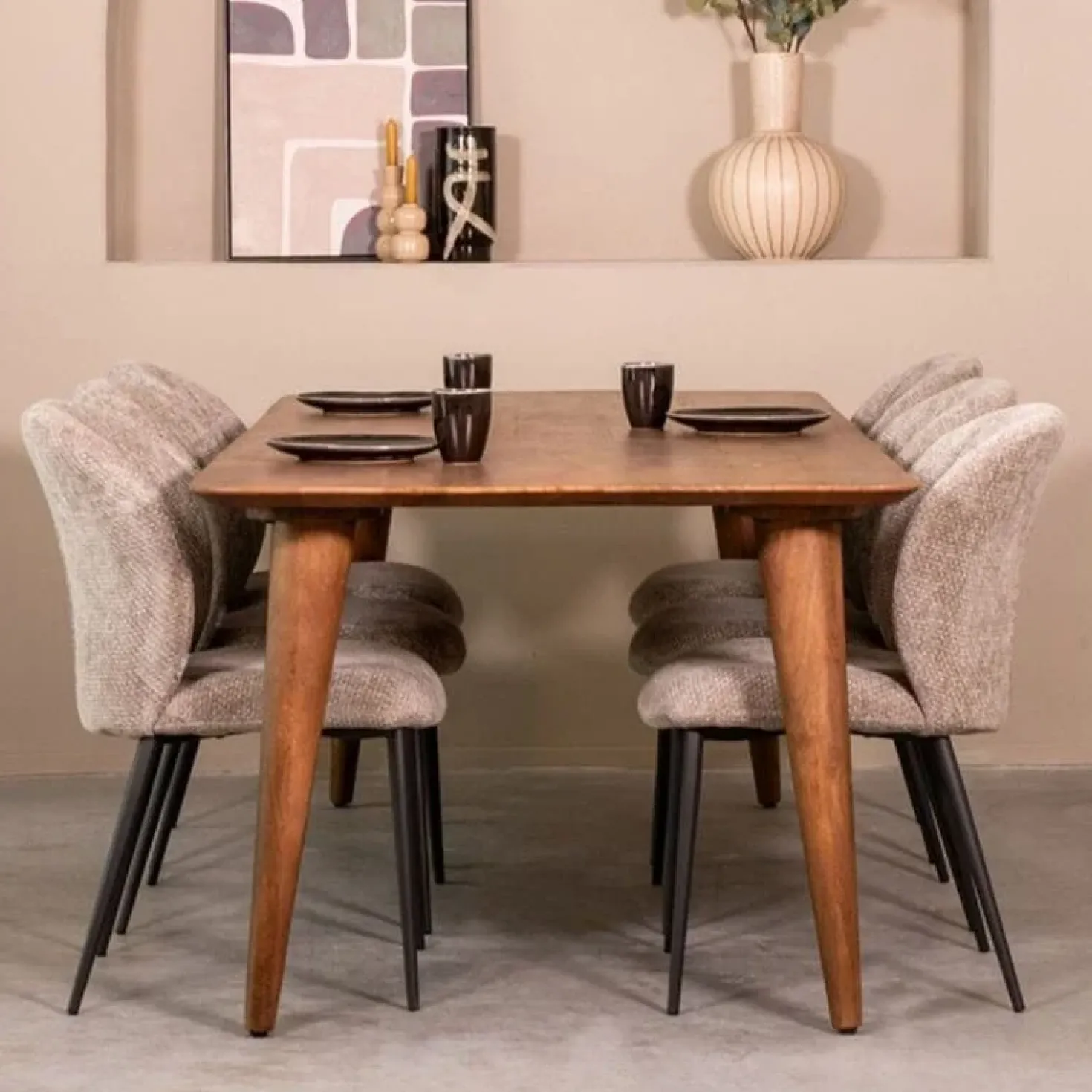 Eetkamertafel Fly Naturel Mangohout 160cm