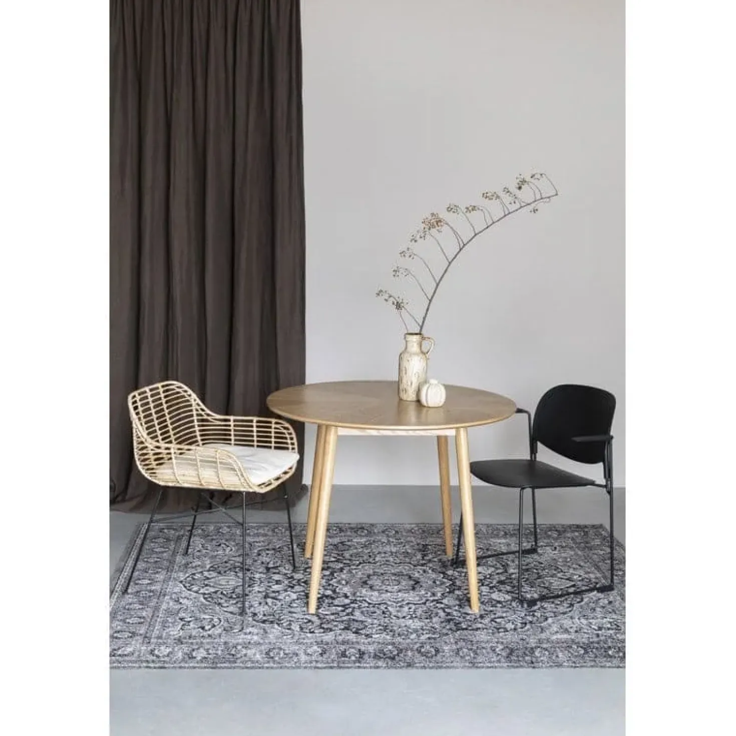 Eettafel Fabio Rond Eikenhout 100cm