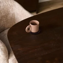 Eettafel Martin Deens ovaal Walnoot Zand poot 160cm