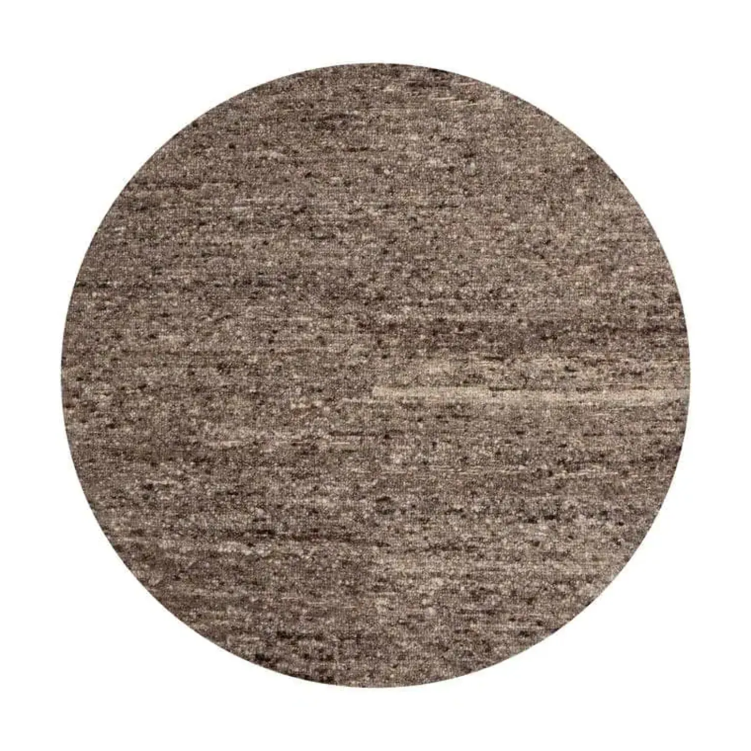 Efia Rond vloerkleed wol bruin melange 200cm