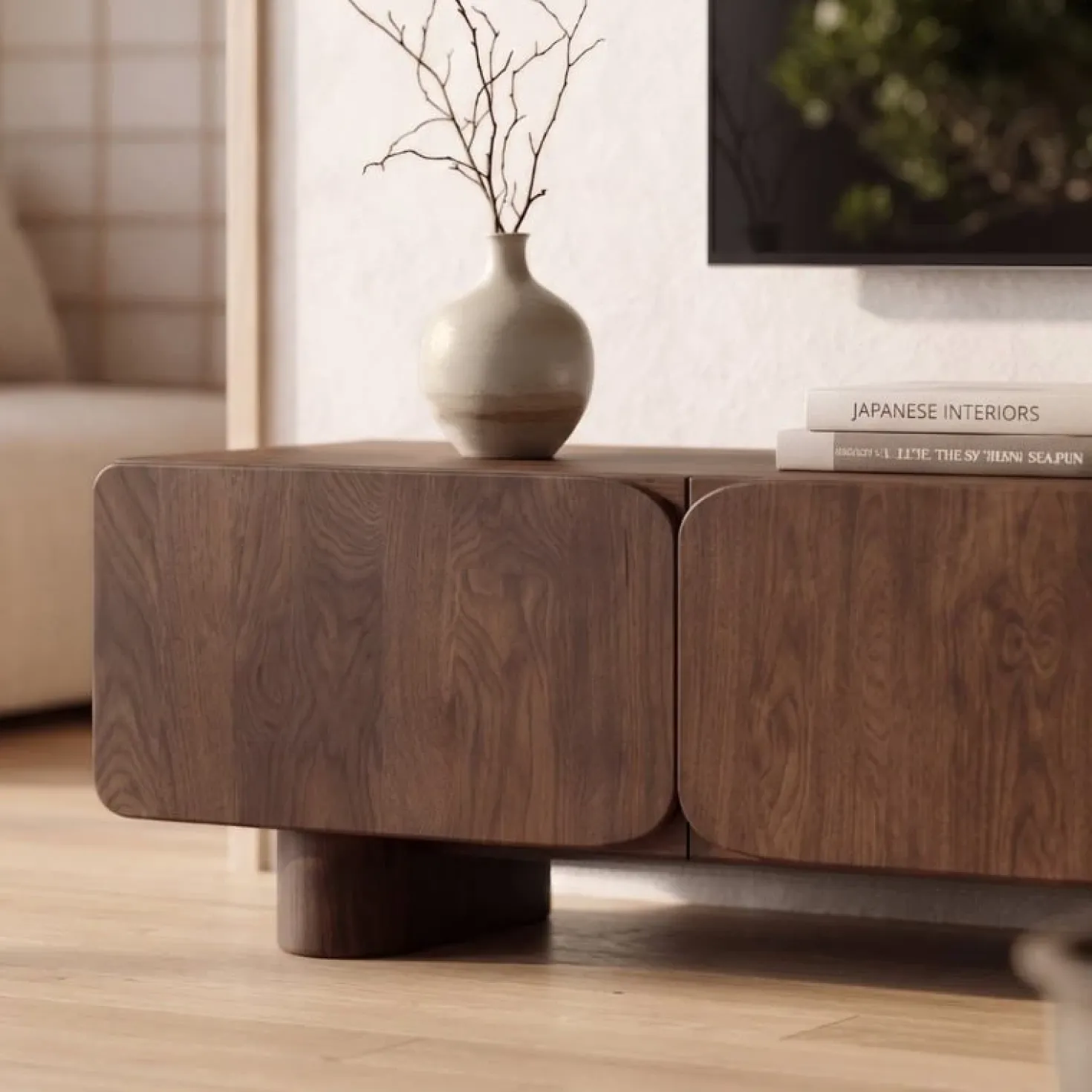 Elin Tv meubel Walnoot Pootjes 170 cm