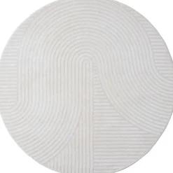 Ella vloerkleed Crème Rond 160x160cm