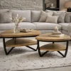 Emmy Salontafel S driehoek Naturel mangohout 70cm