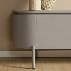 Evi Zwevend Tv meubel Taupe Mangohout 200cm