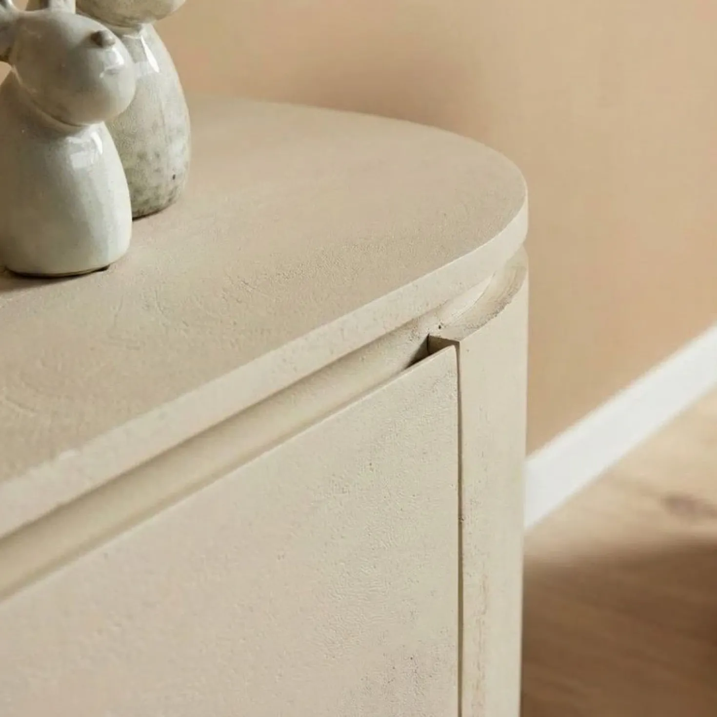 Evi Zwevend Tv meubel Zand Mangohout 280cm