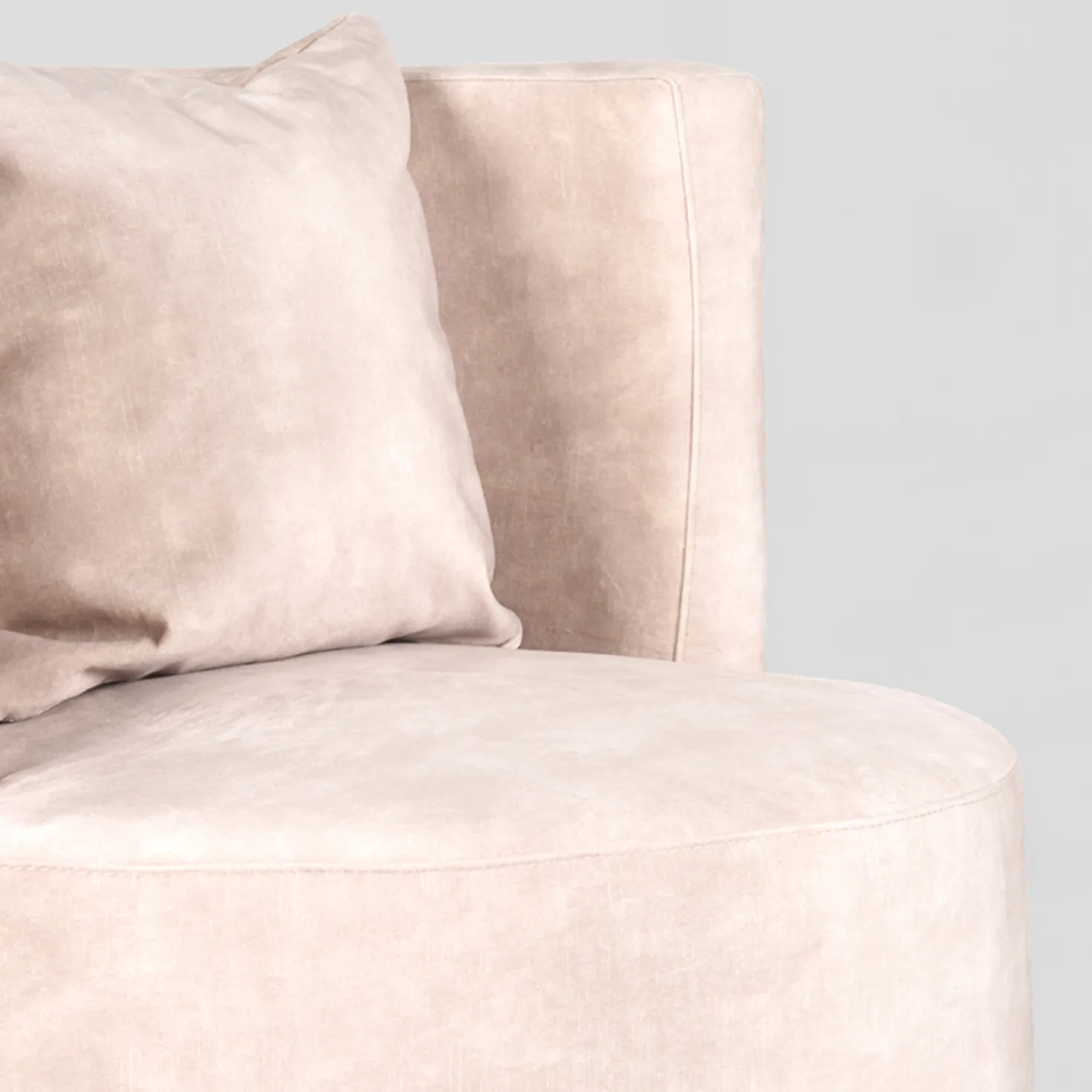 Fauteuil Evy Naturel Velours 65cm
