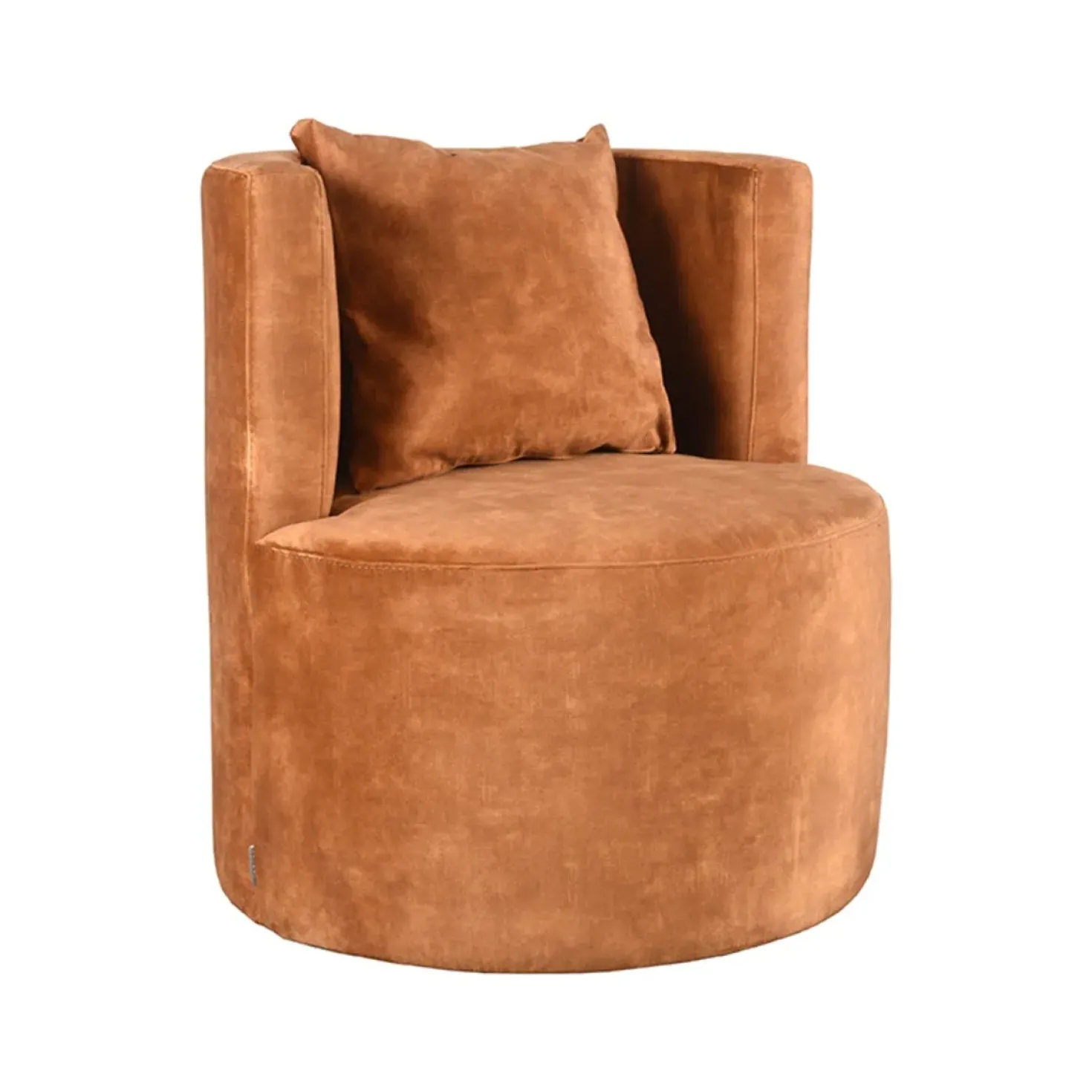 Fauteuil Evy Oker Velours 65cm