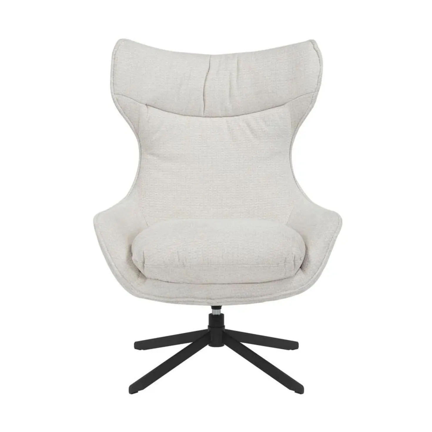 Fauteuil Hannah met voetenbank Gebroken wit