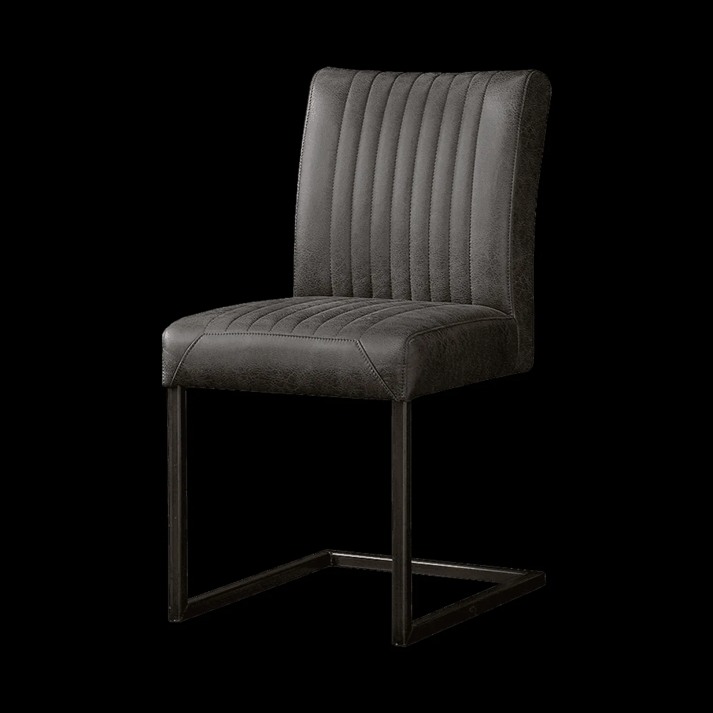 Ferro Eetkamerstoel microvezel antraciet 47cm