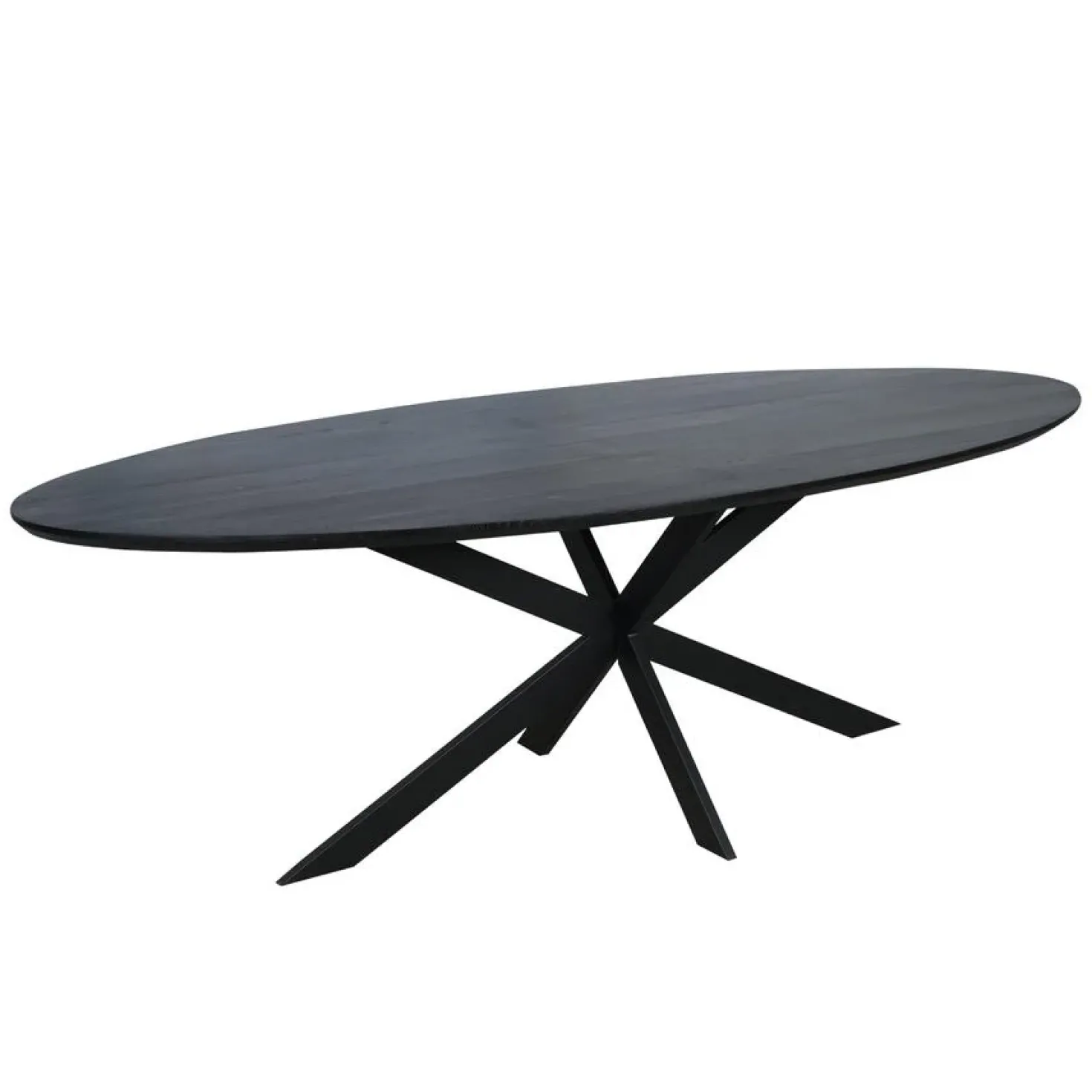 Ferry Eettafel Ovaal Zwart Eiken 240cm