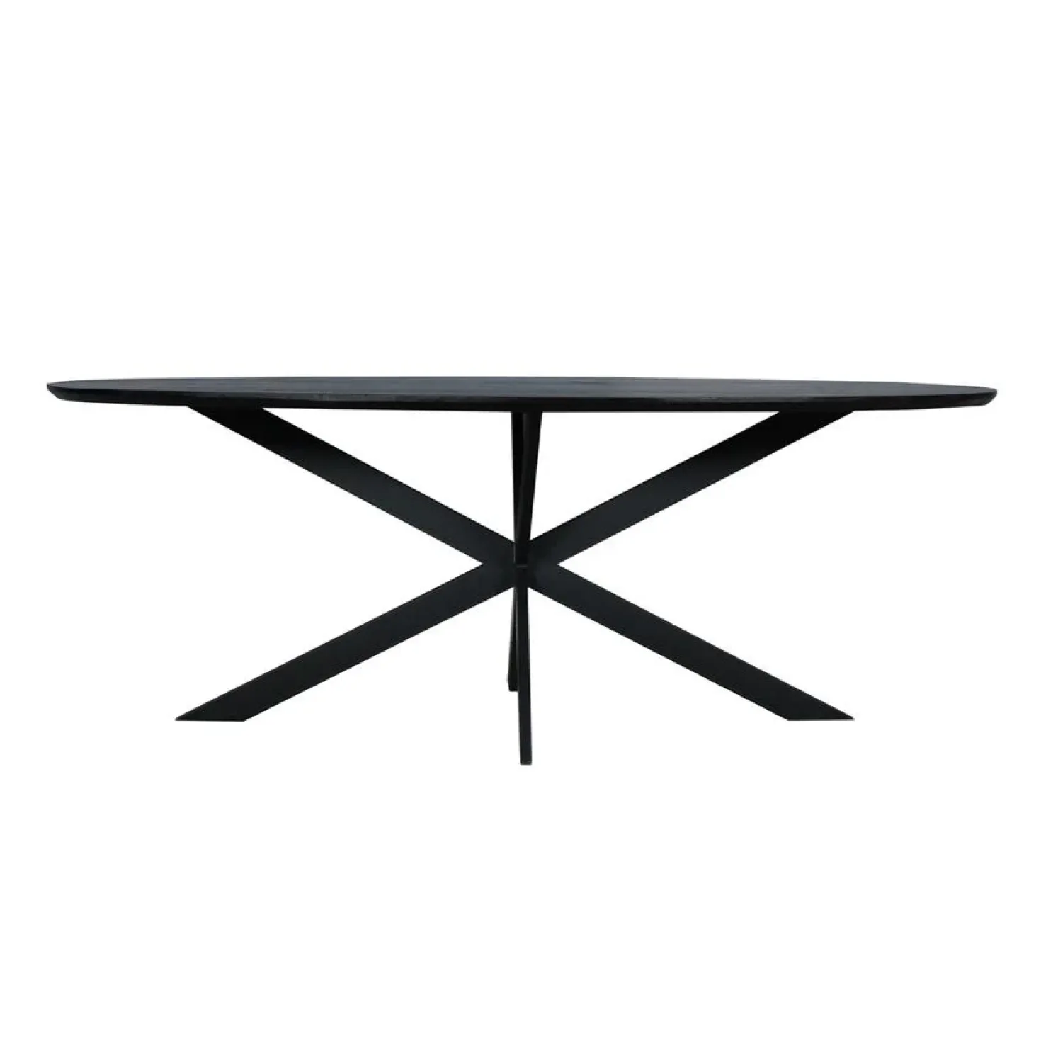Ferry Eettafel Ovaal Zwart Eiken 240cm