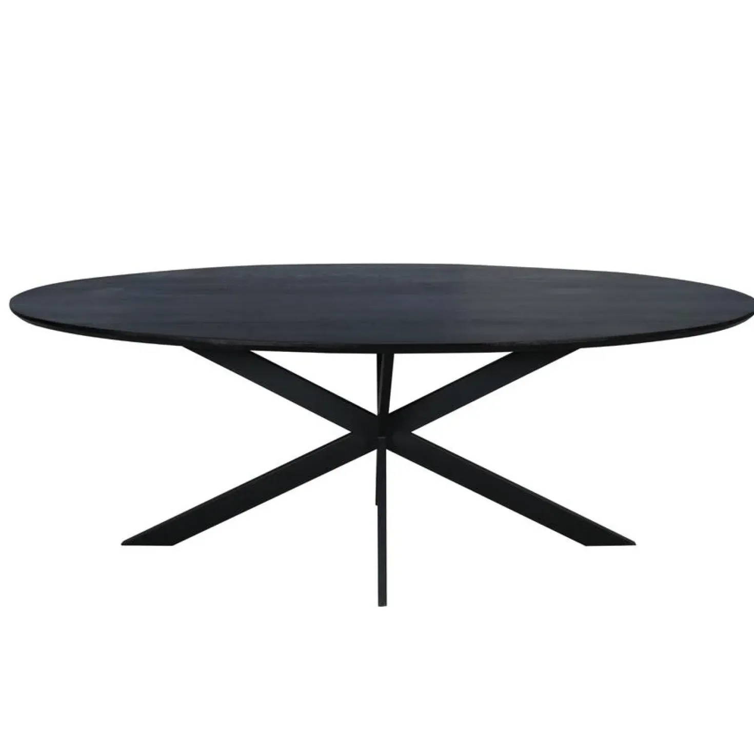 Ferry Eettafel Ovaal Zwart Eiken 240cm