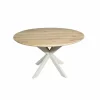 Ferry Eettafel Rond Naturel Eiken met zand poot 130 cm
