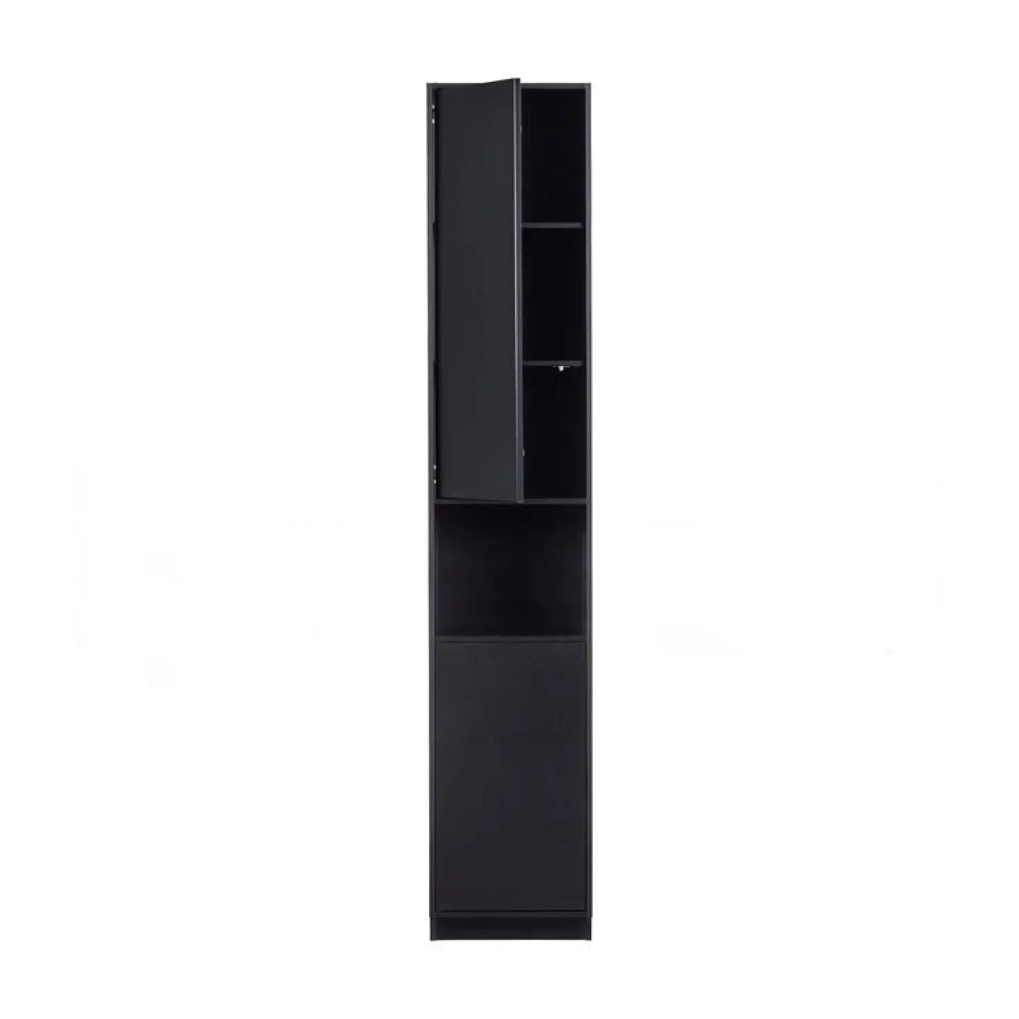 Finca Wandkast smal grenen zwart 40cm