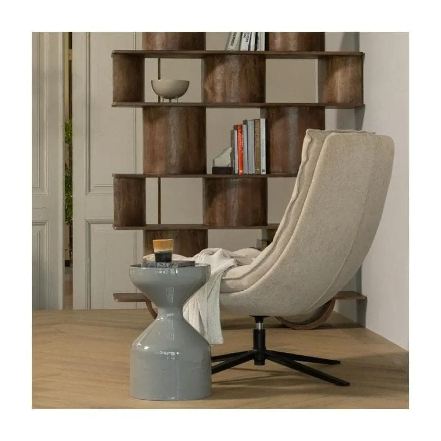 Floyd Bijzettafel metaal lichtgrijs 30cm
