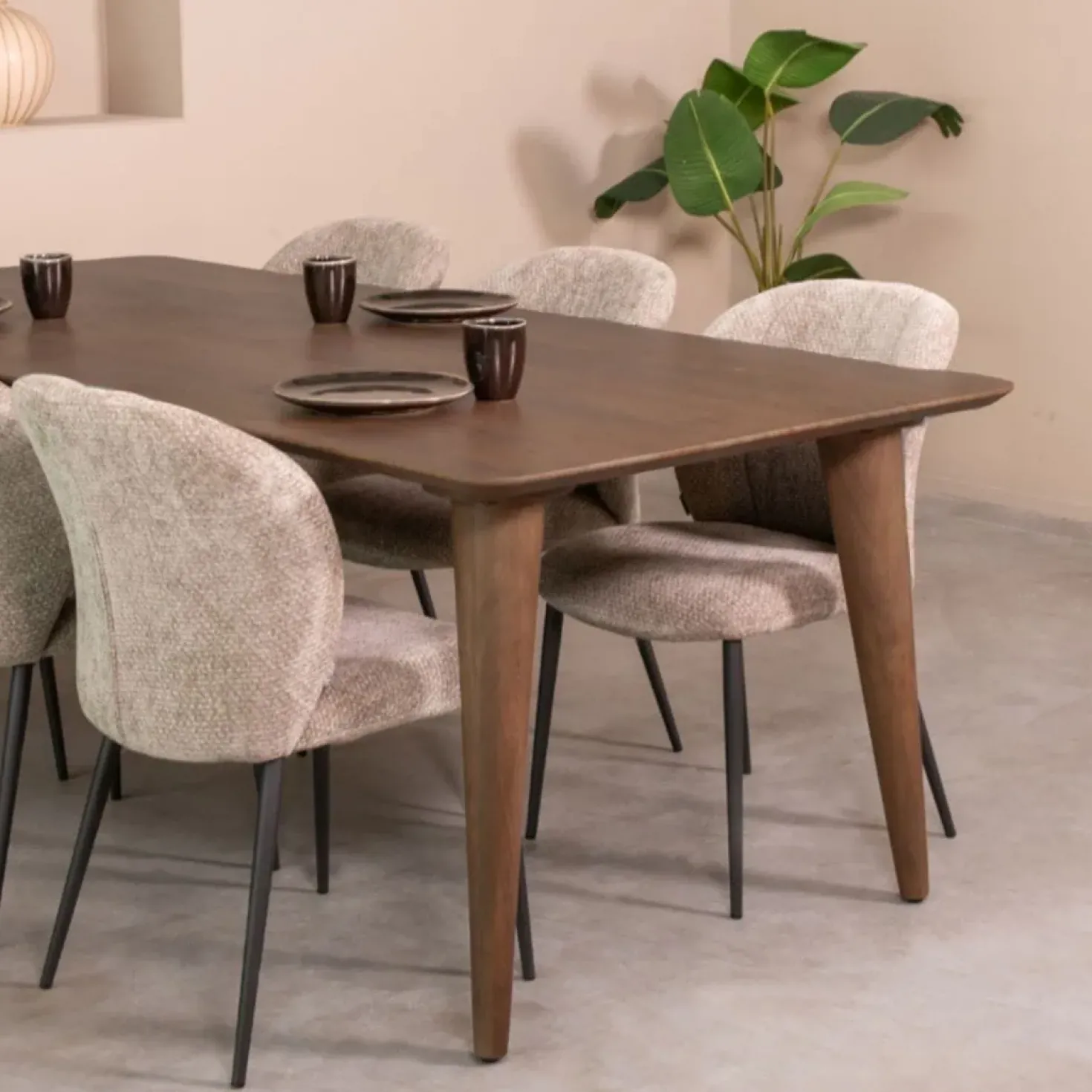 Fly Eetkamertafel Espresso mangohout 220 cm