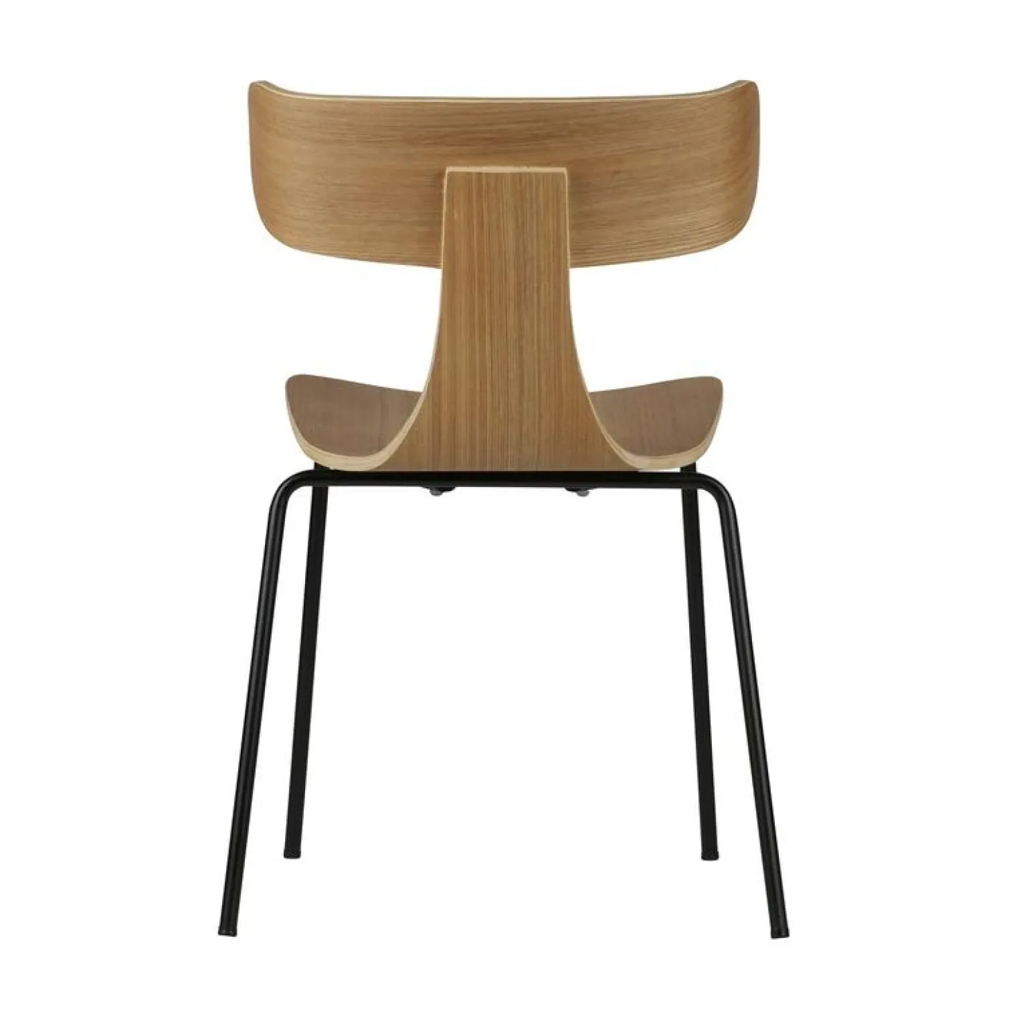 Form Eetkamerstoel hout met metalen poot naturel
