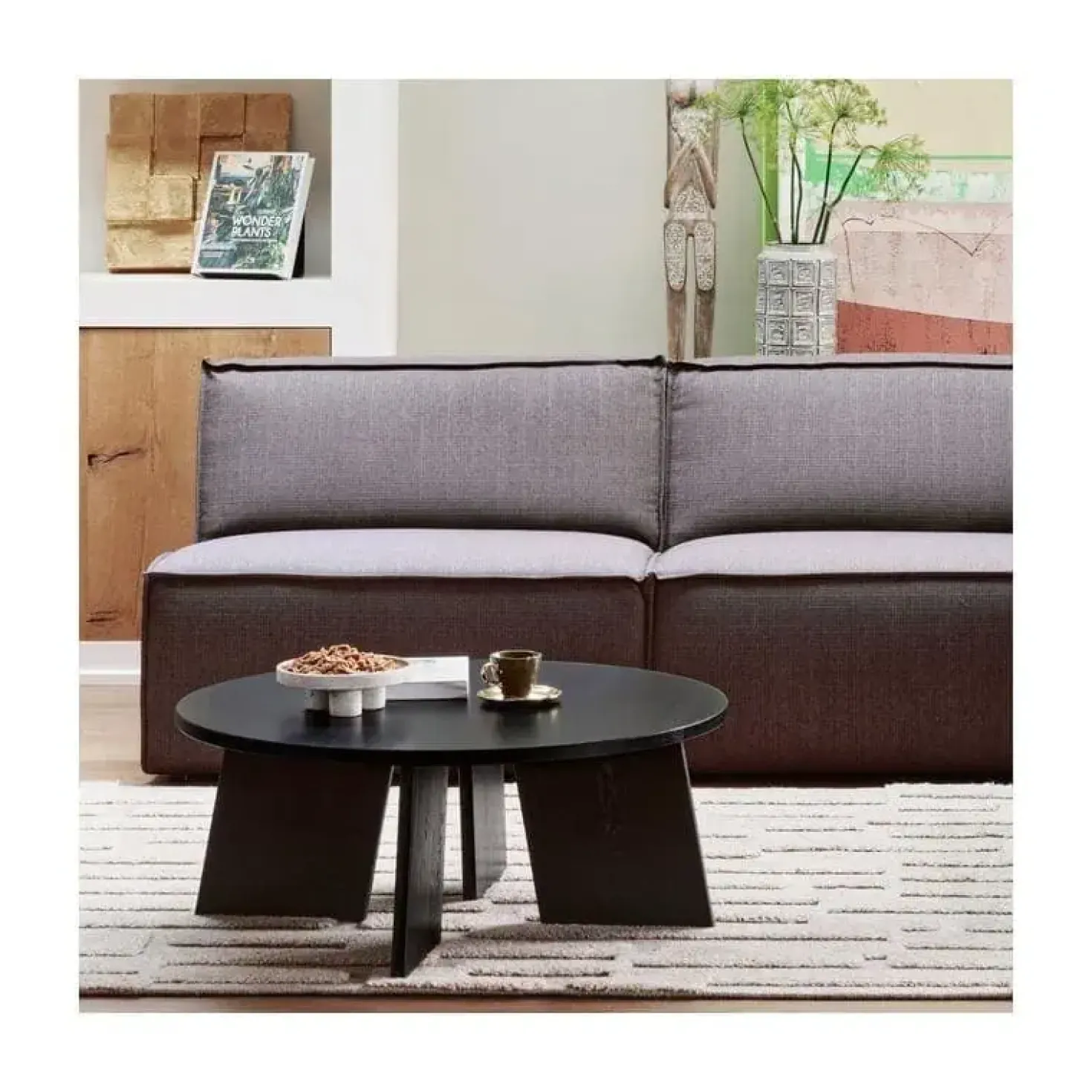 Fries Salontafel eiken blacknight 90cm