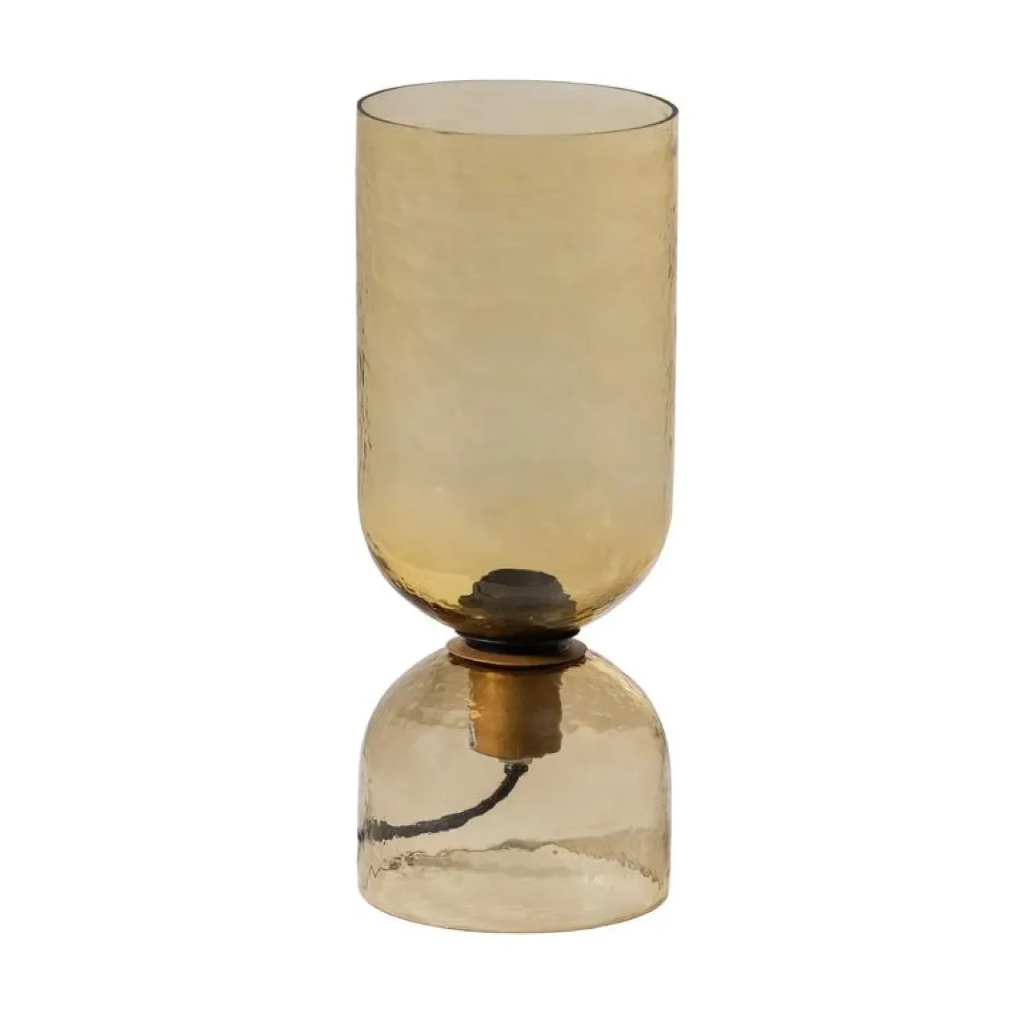 Gigi 1-lichts Tafellamp gehamerd glas naturel 38cm