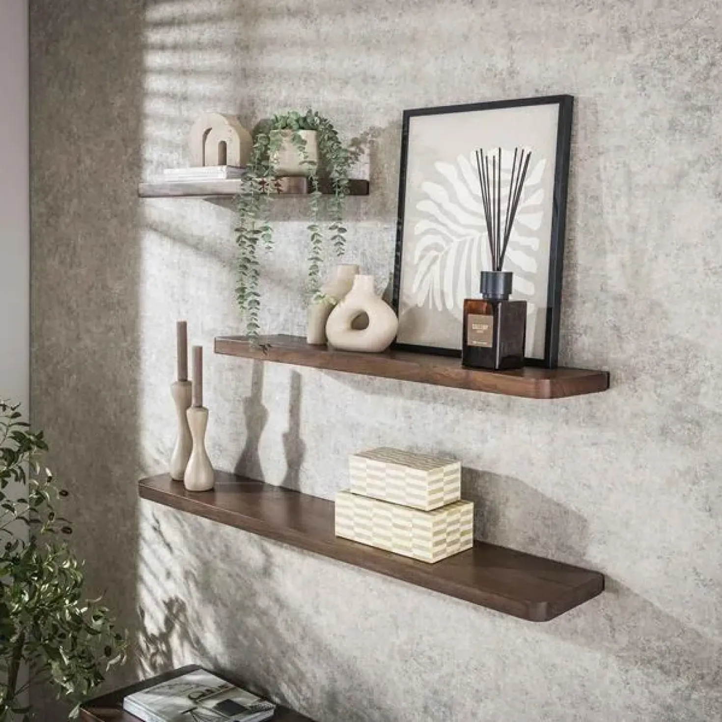Giorgia Wandplank Acaciahout Bruin 60cm
