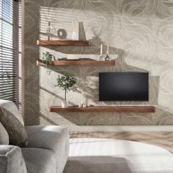 Giorgia Wandplank hoog Acaciahout Bruin 150cm
