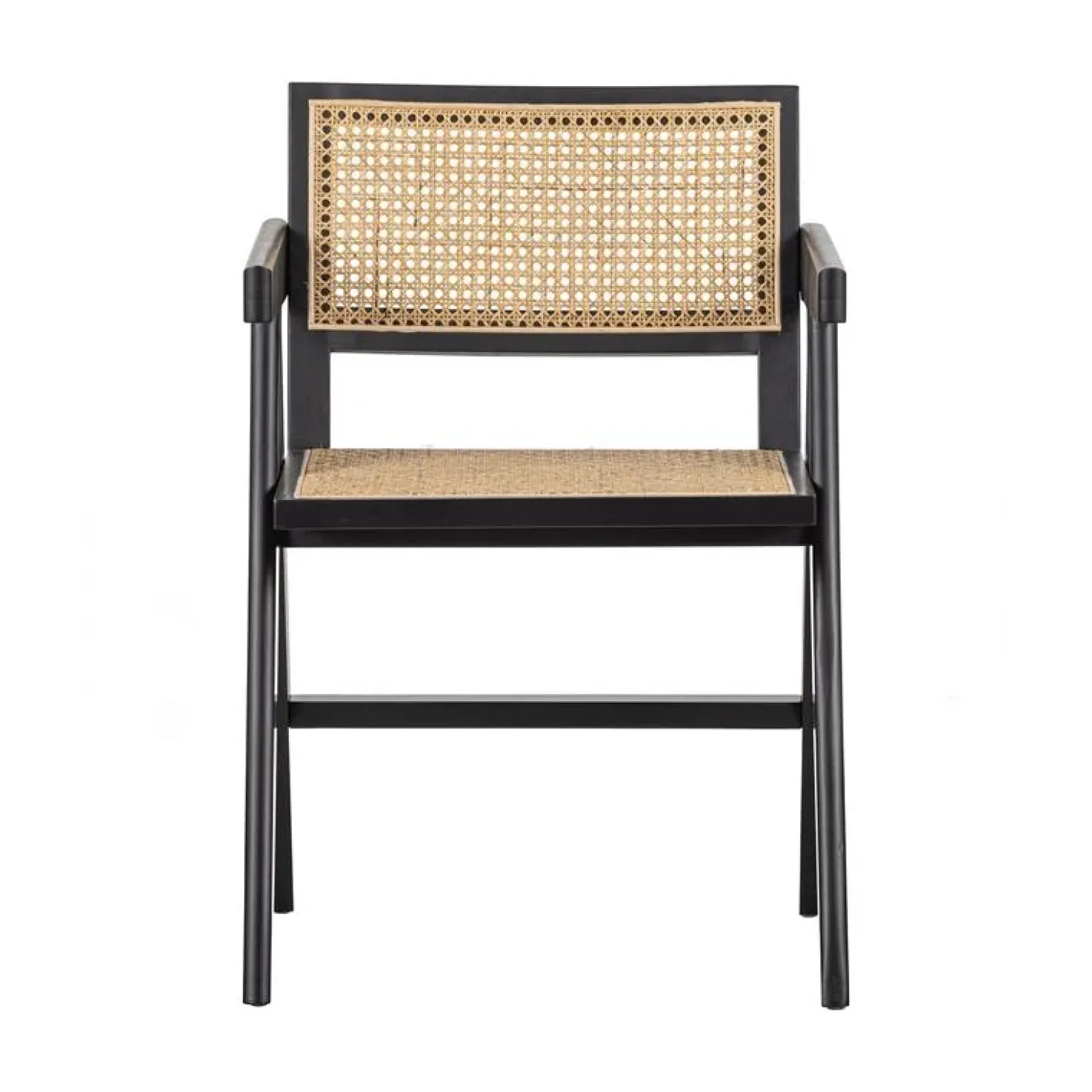 Gunn Eetkamerstoel rattan/hout zwart