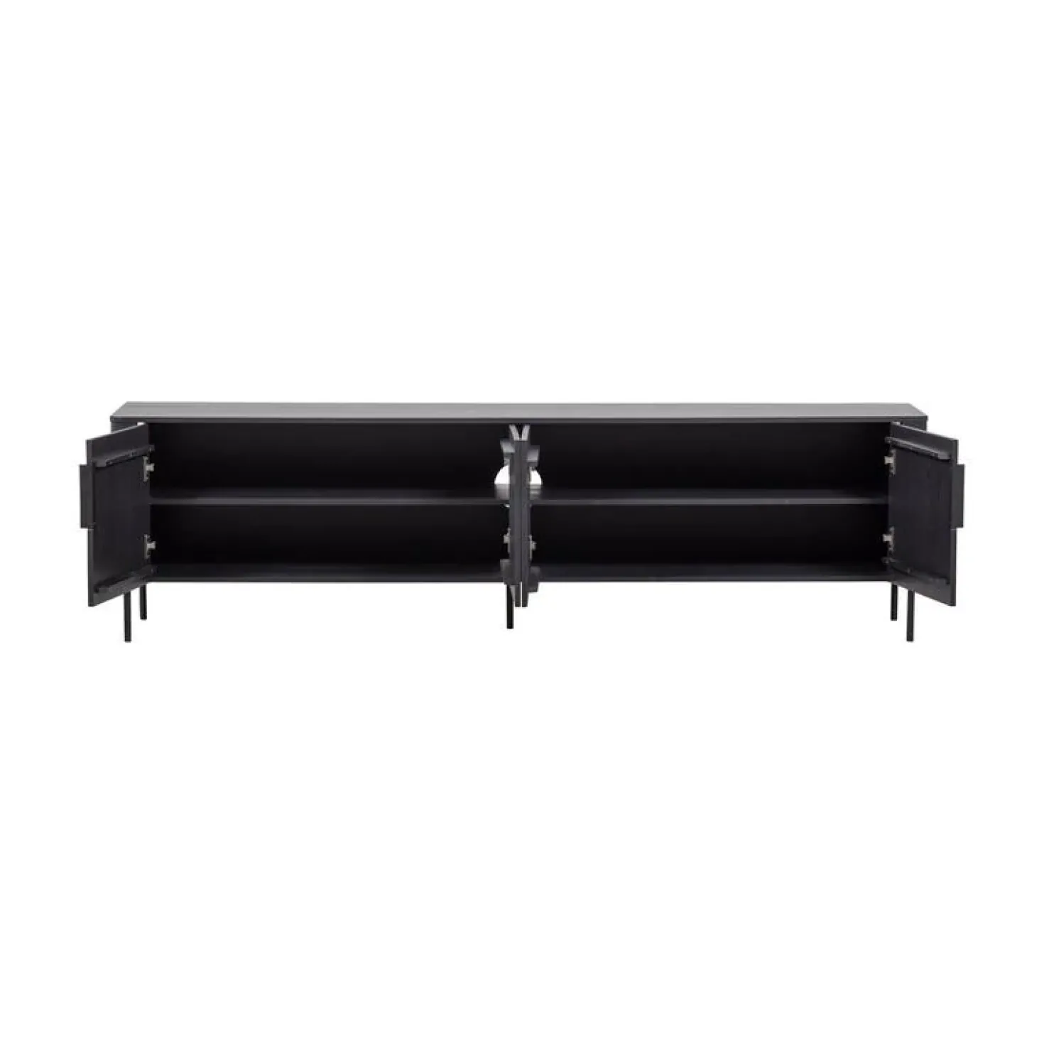 Gunnar Tv meubel grenen matzwart 200 cm