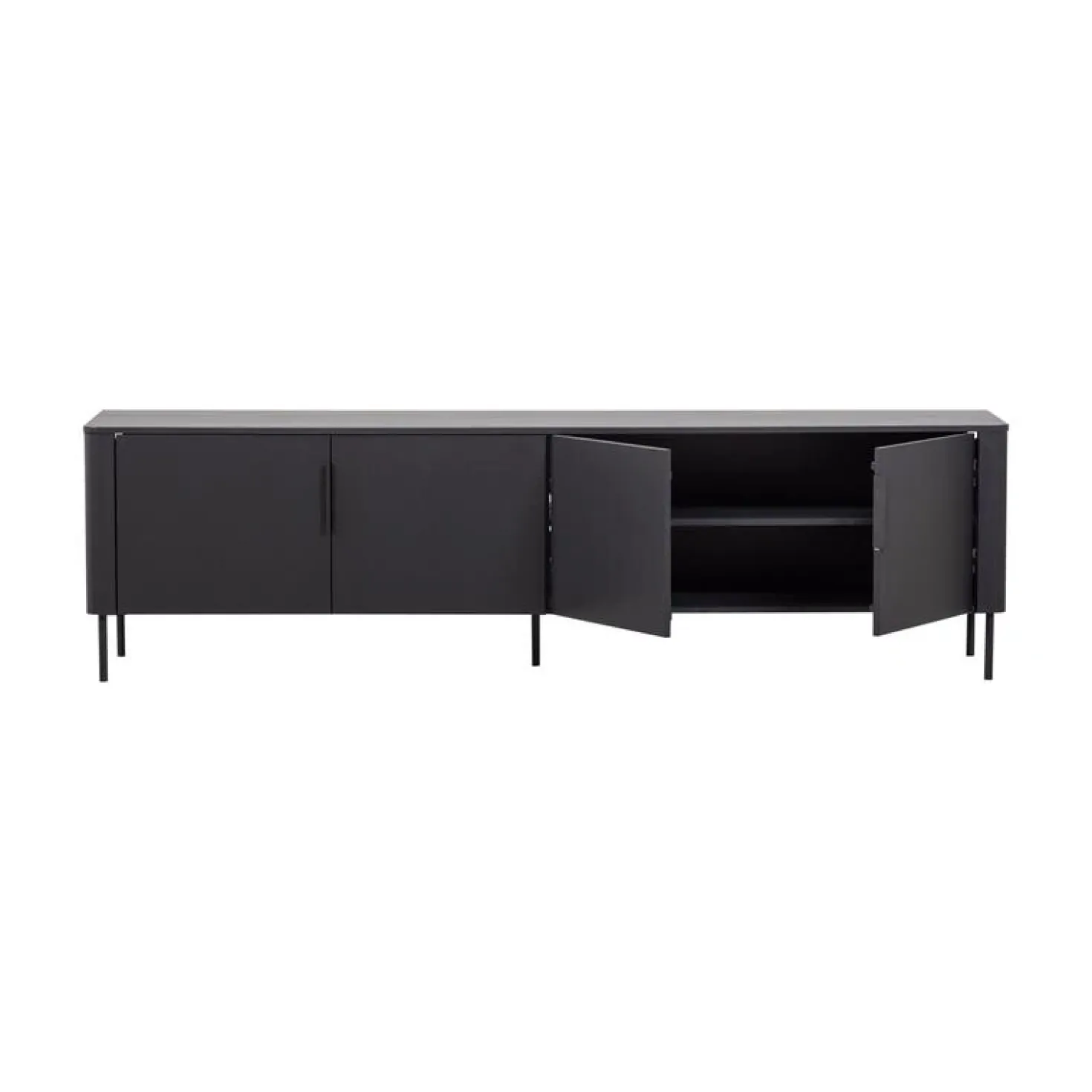 Gunnar Tv meubel grenen matzwart 200 cm