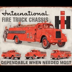 International Firetruck - metalen bord