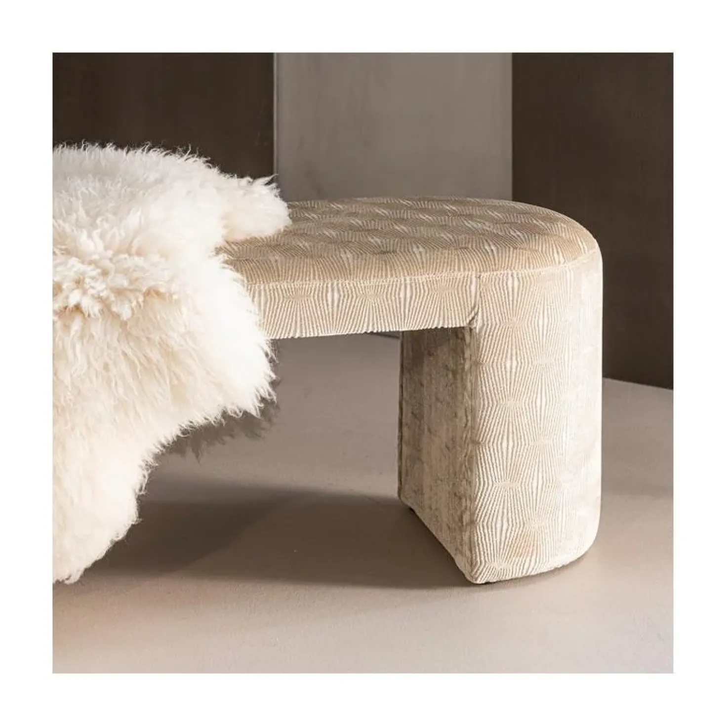 Jacob Bankje Streep Naturel 130cm