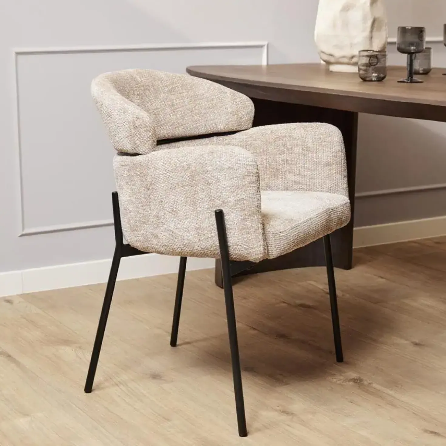 Jarvis Eetkamerstoel Beige