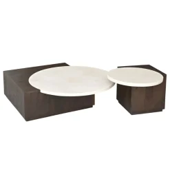 Jessie Bijzettafel Bruin Marmer 60 cm