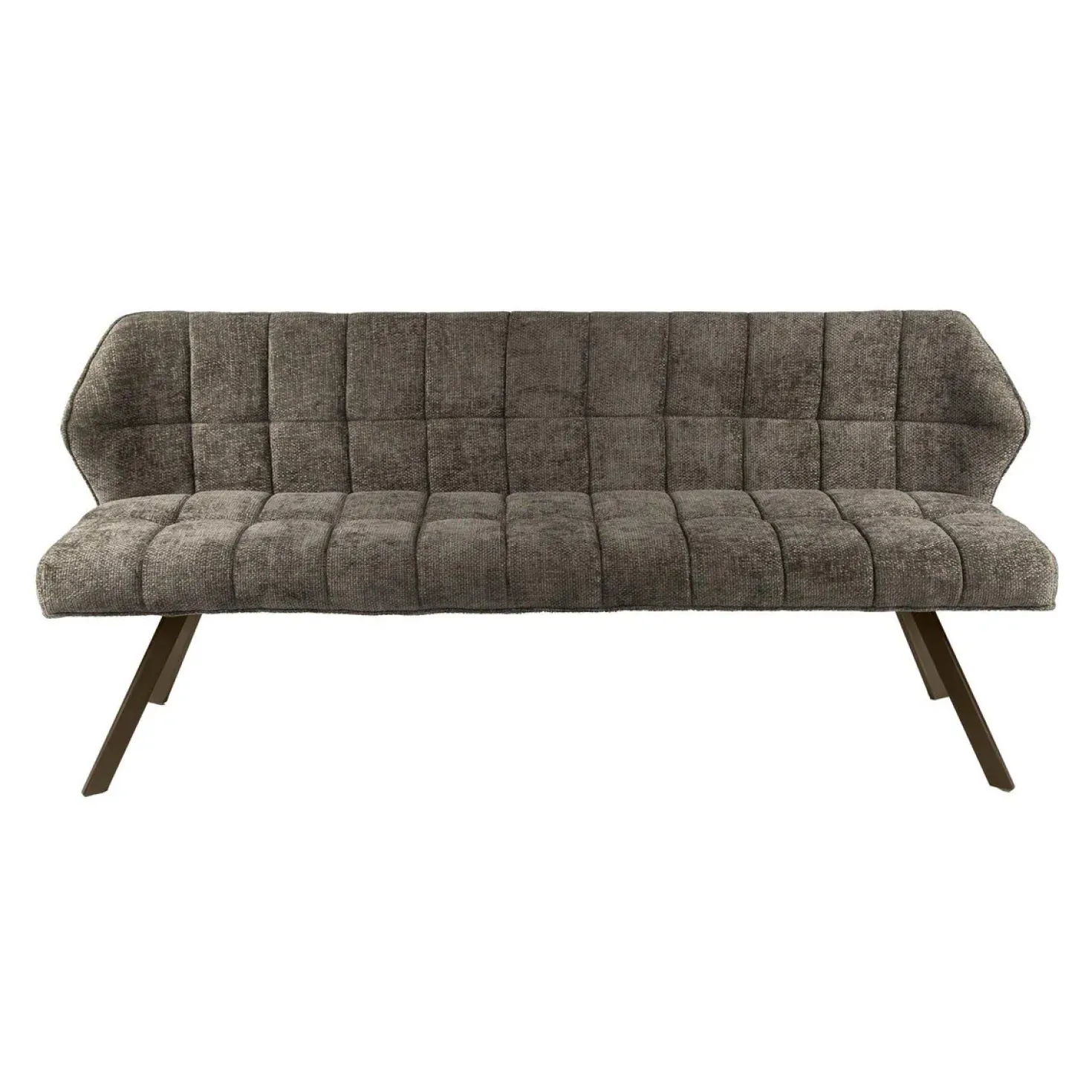 Kelly Eetkamerbank Hoven taupe met bruin bronzen poot