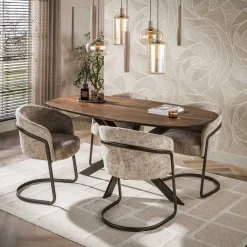 Kelvin Eettafel deens ovaal Acaciahout 150cm