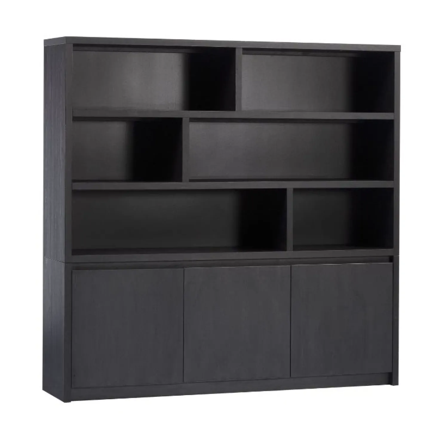 Kiara Vakkenkast 3-deur 6-vaks Zwart 202cm