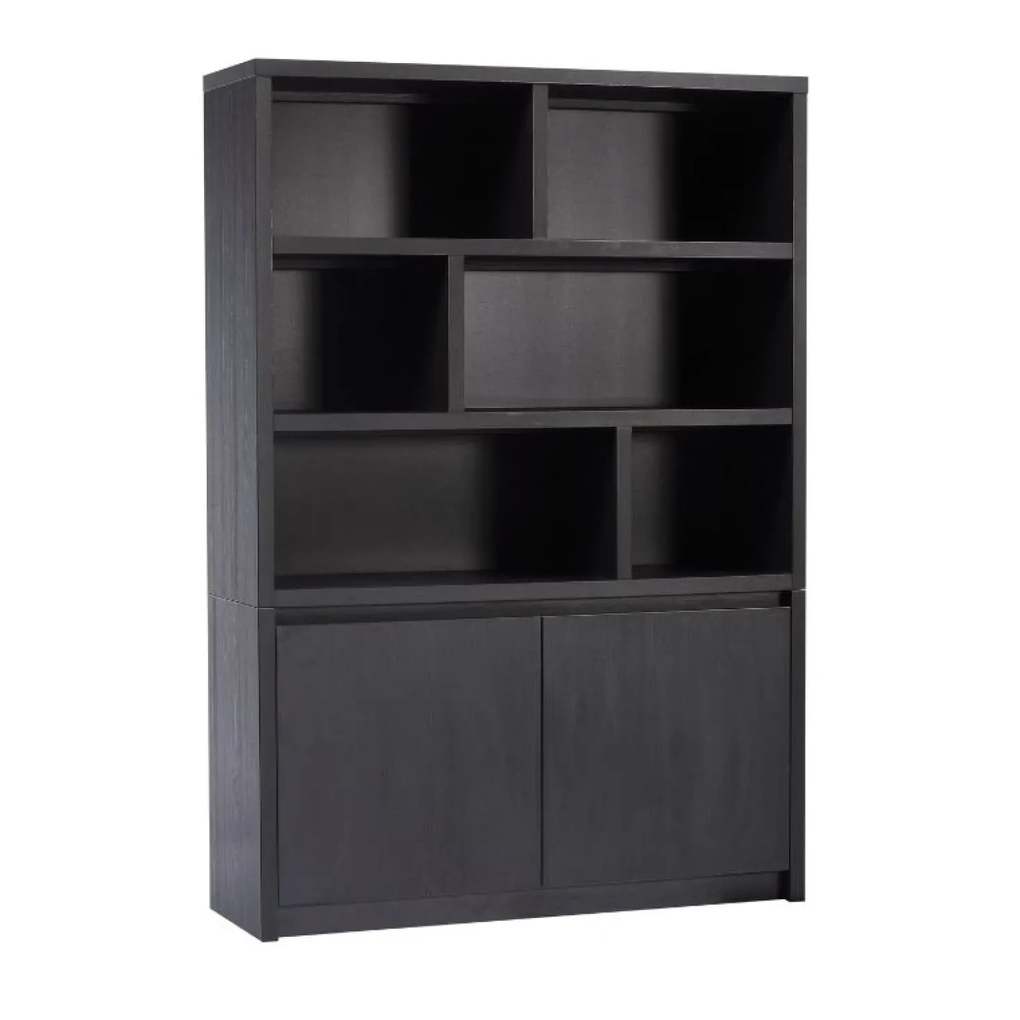 Kiara Vakkenkast 2-deur 6-vaks Zwart 138cm