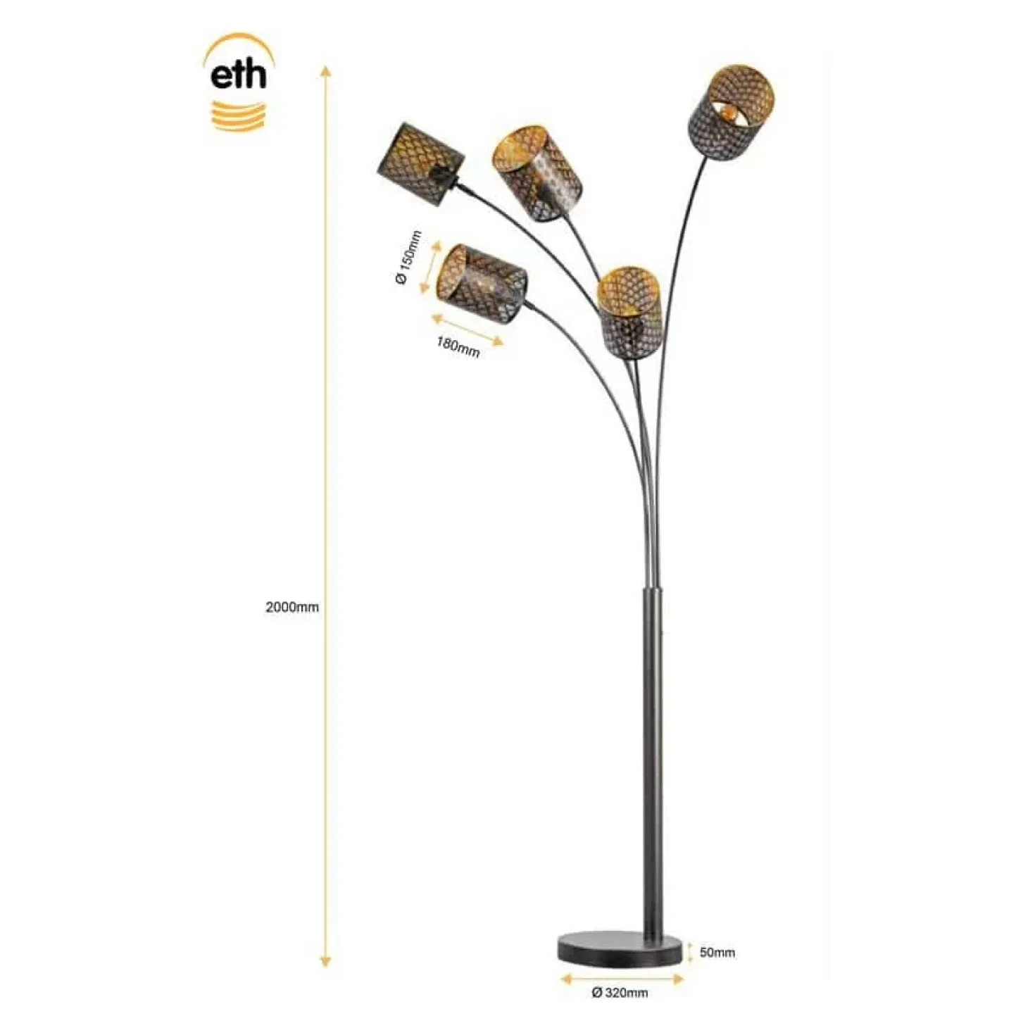 Laser 5-lichts Vloerlamp