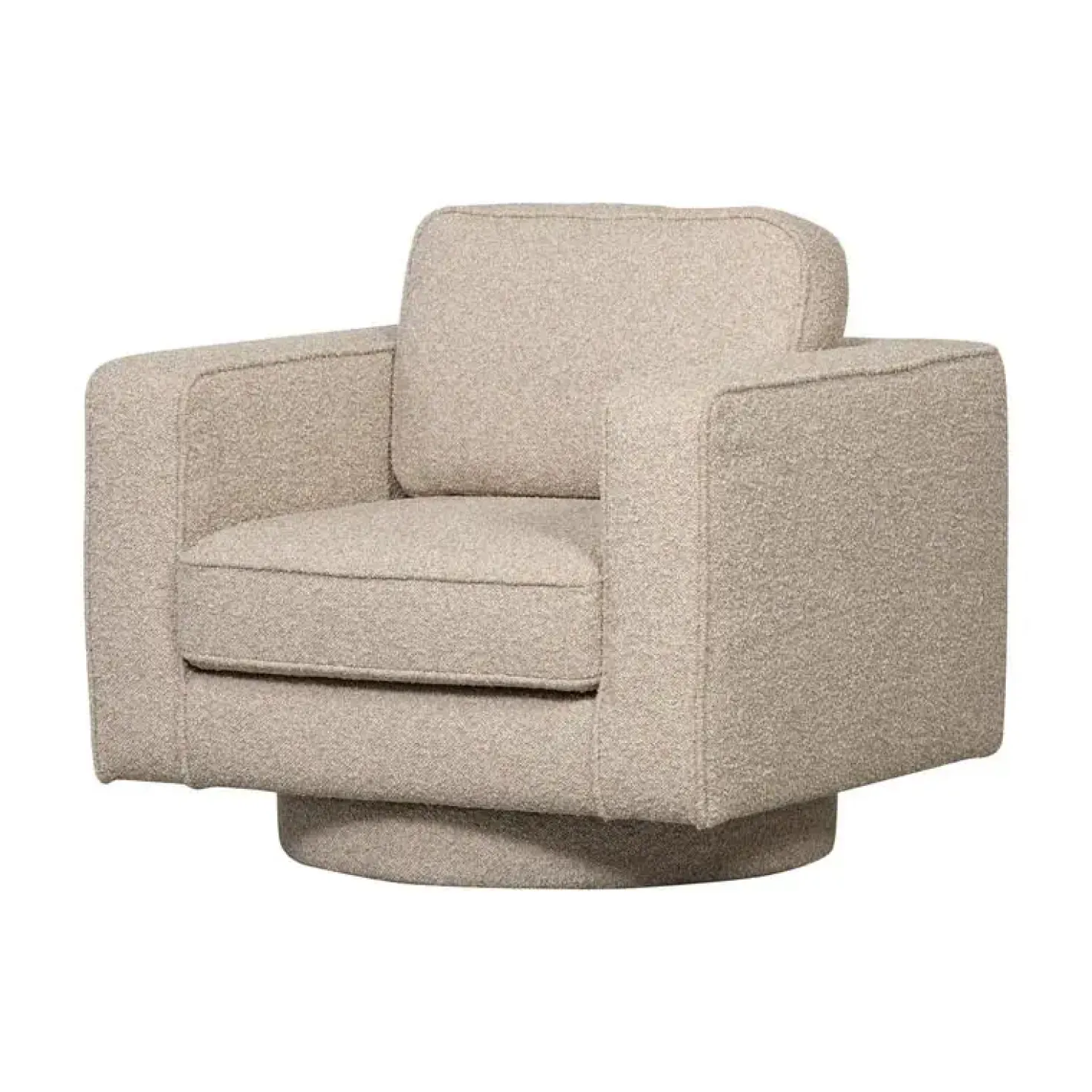 Lazy Draaifauteuil bouclé naturel
