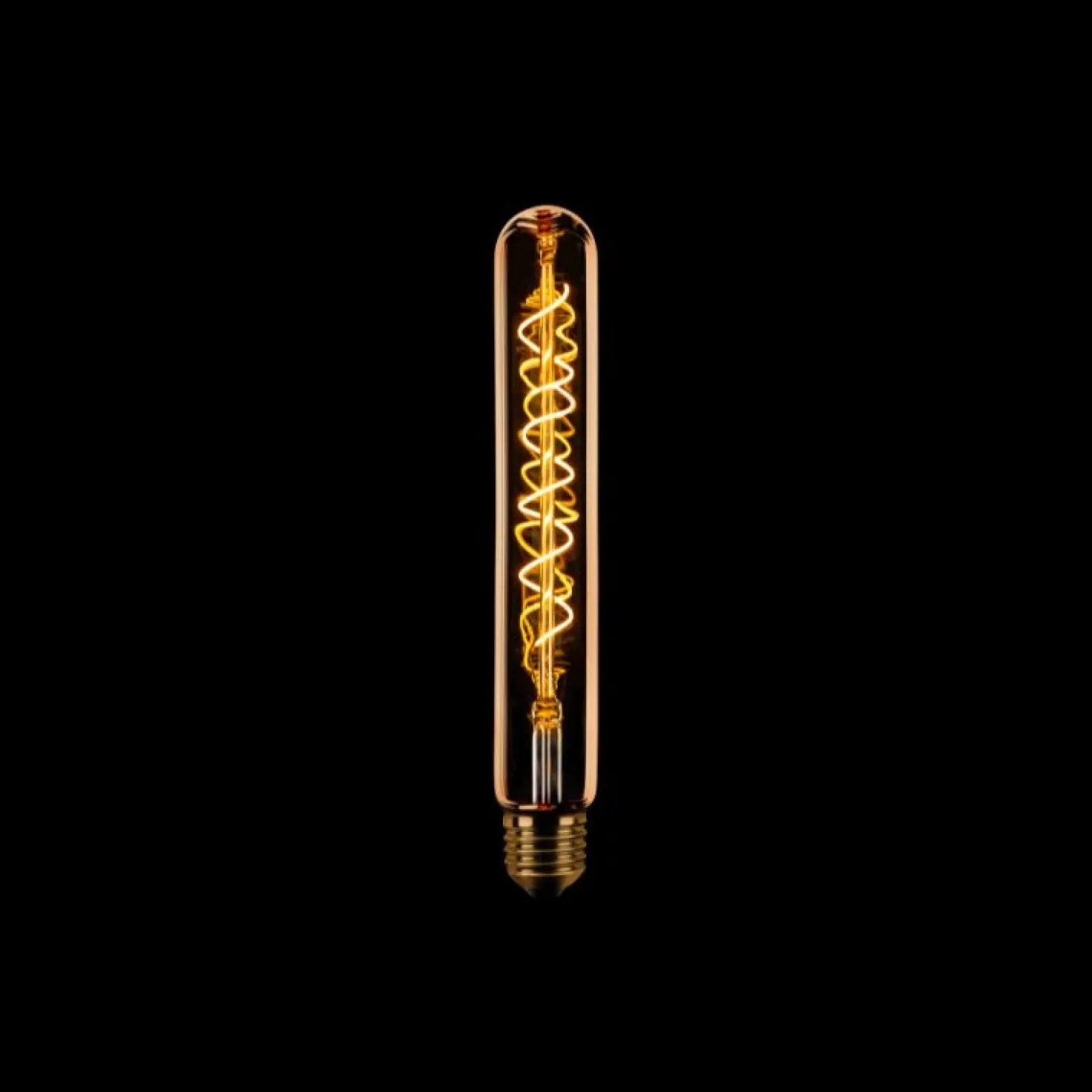 Led lamp spiraal Buis 18,5cm E27 Gold 3 standen