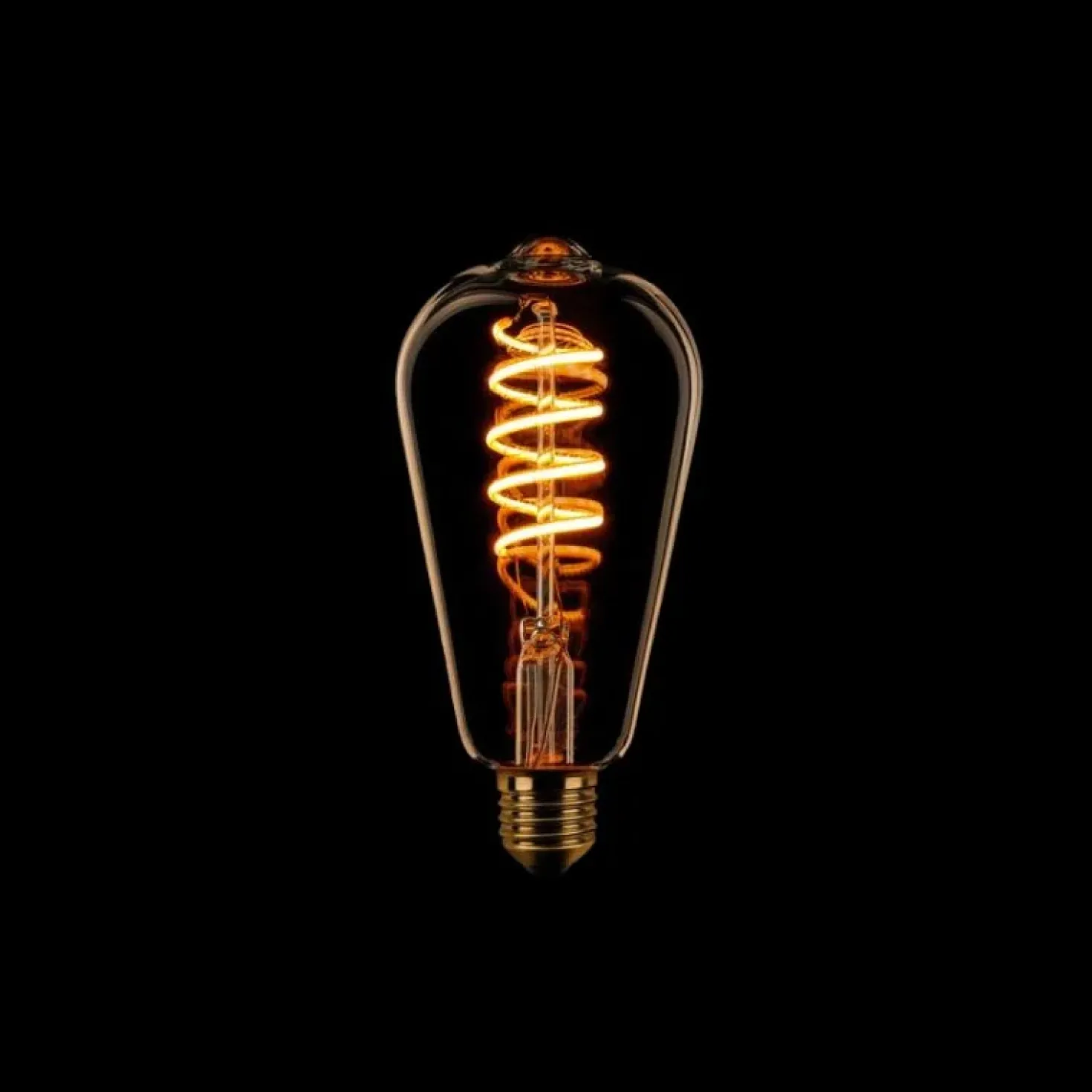 Led lamp Spiraal Druppel E27 Gold