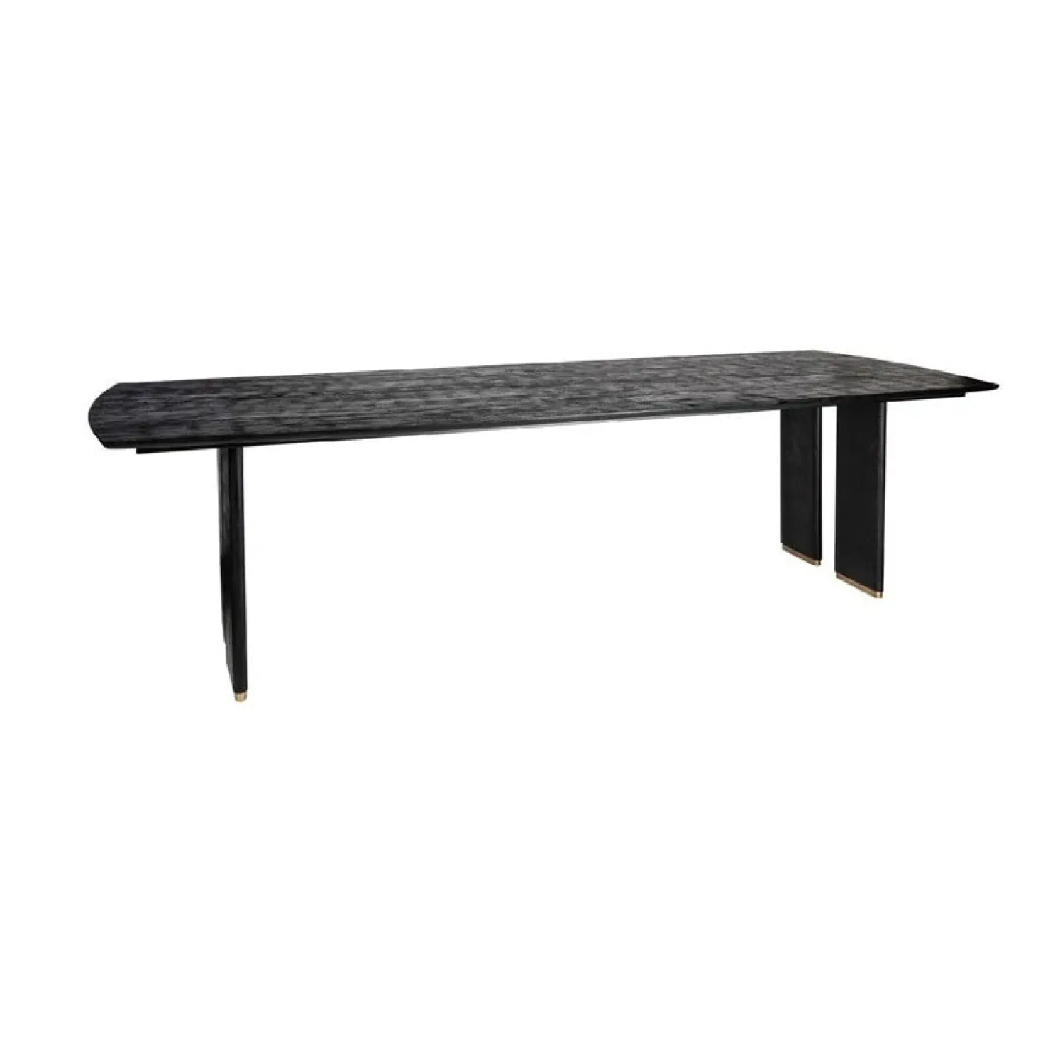 Lior Eettafel Zwart Goudpoot 200cm