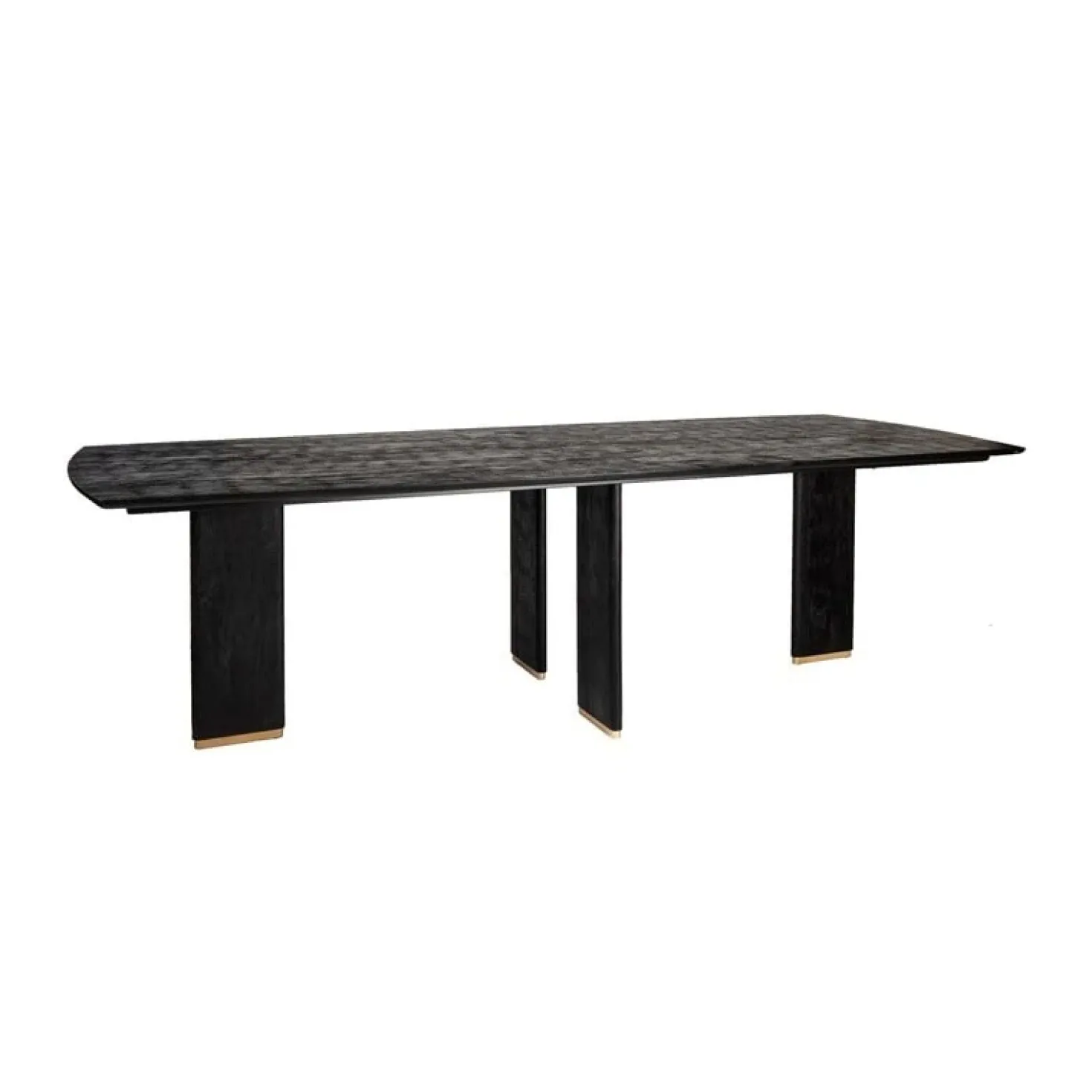 Lior Eettafel Zwart Goudpoot 240cm