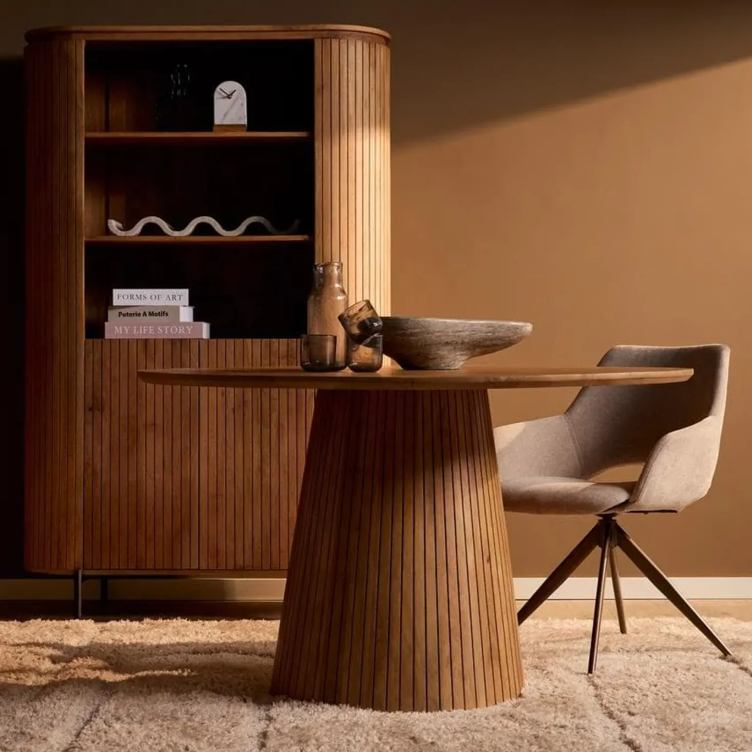 Livia Eettafel Rond Naturel 130cm