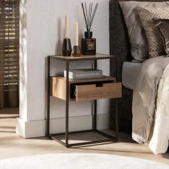 Lois Nachtkastje 1 lade Travertine 40cm