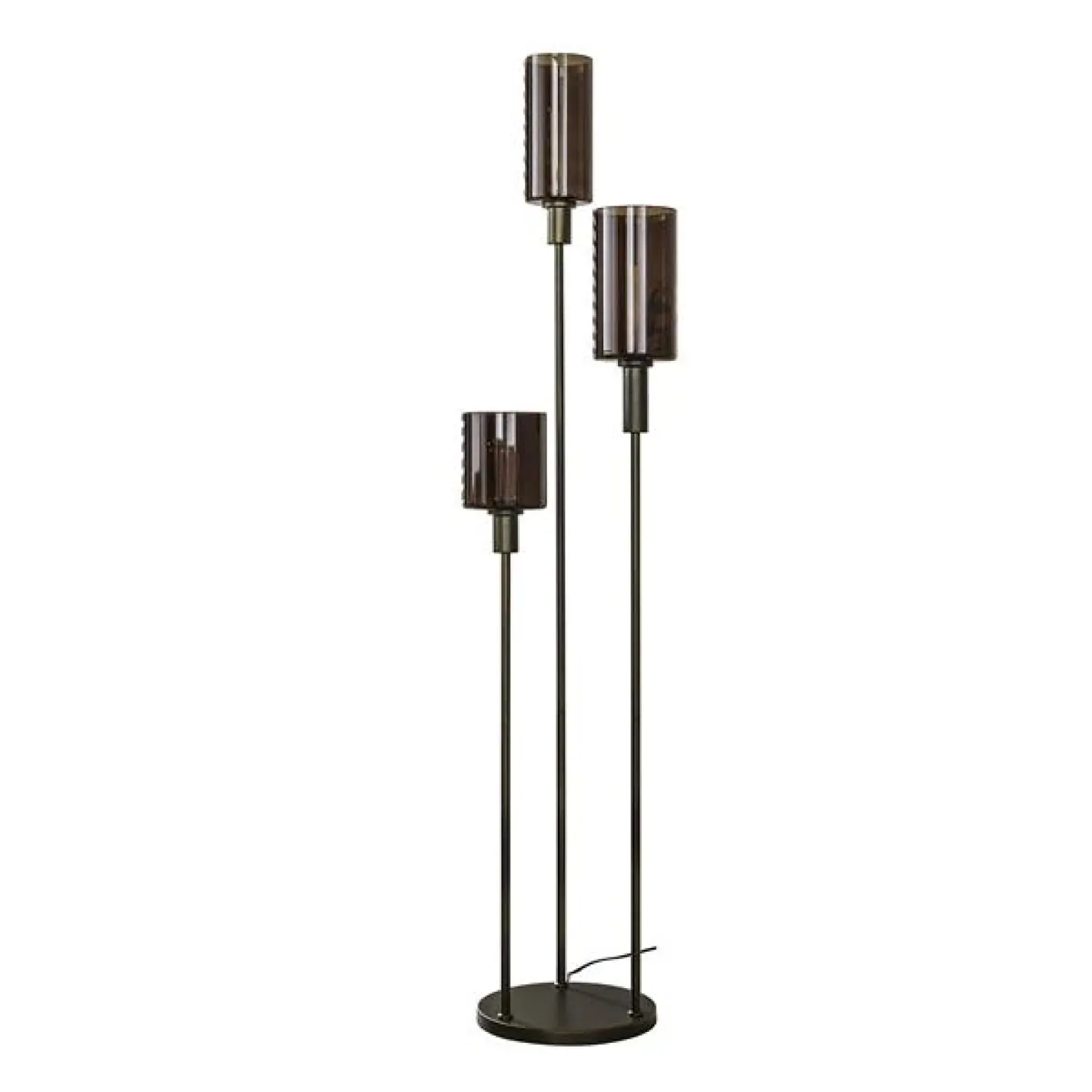 Luca 3-lichts Vloerlamp getrapt Bruin