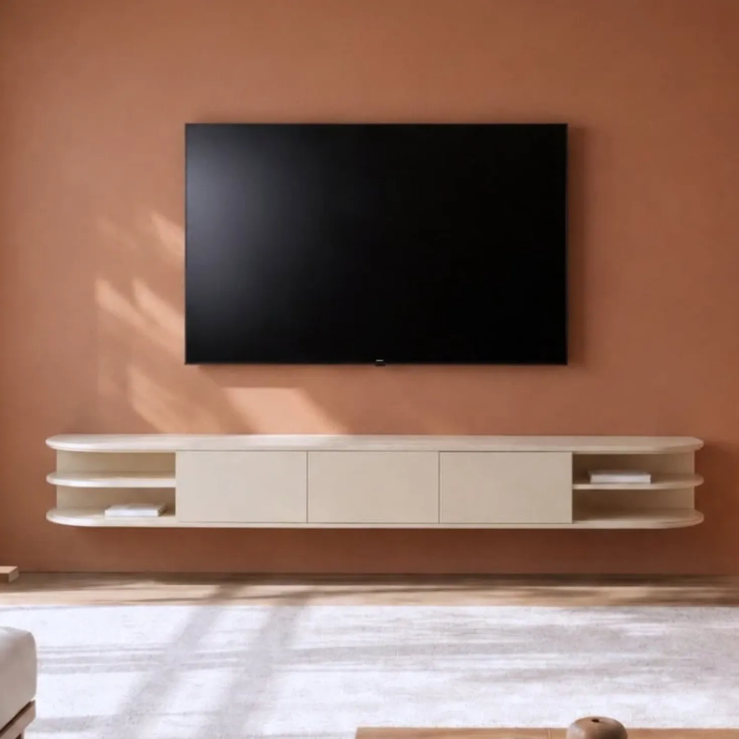 Luca zwevend Tv meubel Zand 250 cm